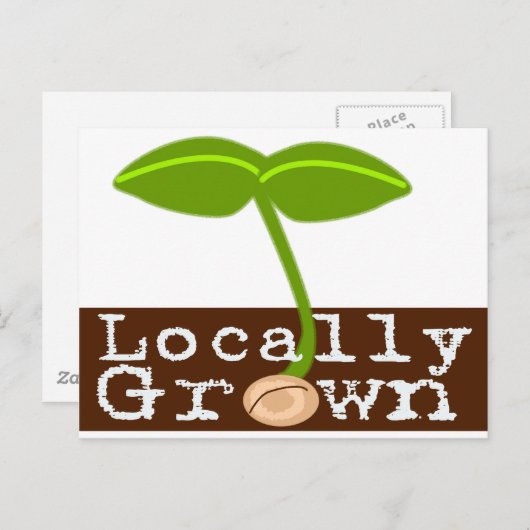 Lokaal geteeld briefkaart (Voorkant / Achterkant)