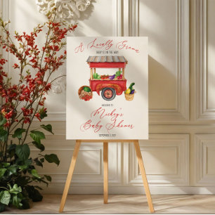 Lokaal geteeld, Farmer's Market Baby shower Welkom Poster