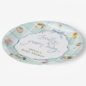 Lokaal geteeld Farmer's Market Boy Baby shower Papieren Bordje (Gekanteld)