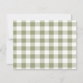 Lokaal geteeld Fresh Market Baby shower Gingham Bedankkaart (Achterkant)