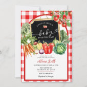 Lokaal geteeld Gingham Baby shower Kaart (Voorkant)