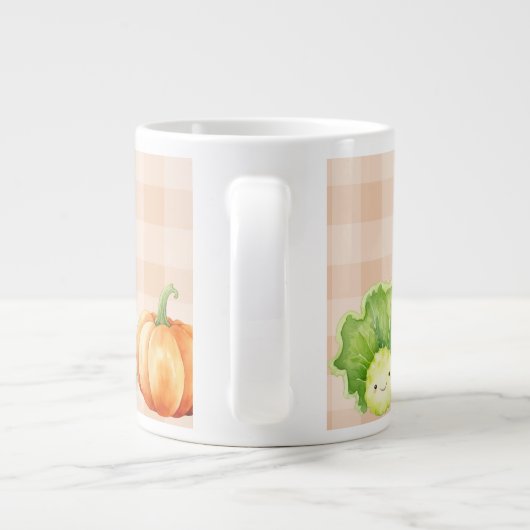 Lokaal geteeld herfst pompoen baby shower extra grote beker (Achterkant)