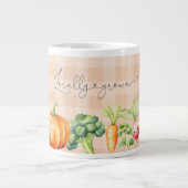 Lokaal geteeld herfst pompoen baby shower extra grote beker (Voorkant)