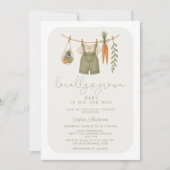 Lokaal geteeld rustiek Baby shower Kaart (Voorkant)