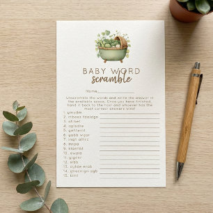 Lokaal Geteeld 'Woord Door Elkaar' Baby Shower Spe