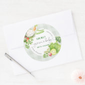 Lokaal geteelde baby Boeren markt baby shower Ronde Sticker (Envelop)