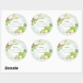 Lokaal geteelde baby Boeren markt baby shower Ronde Sticker (Vel)
