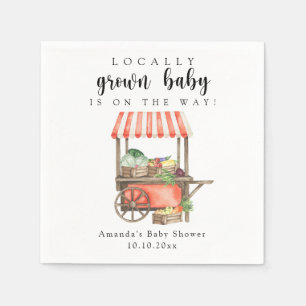 Lokaal Geteelde Baby Boerenmarkt Kar Baby Shower Servet