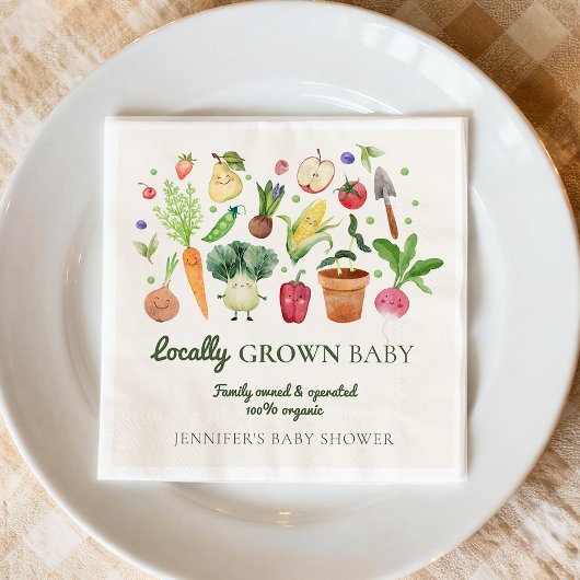 Lokaal Geteelde Baby Boerenmarkt Koppel Shower Servet