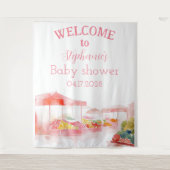 Lokaal geteelde Baby Girl Shower Farmers Market Wandkleed (Voorkant)