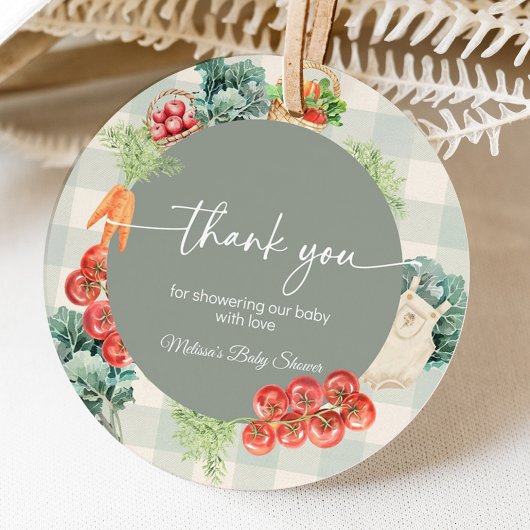 Lokaal geteelde Baby MarktBaby shower Bedankjes Labels