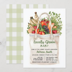Lokaal geteelde Baby MarktBaby shower Kaart