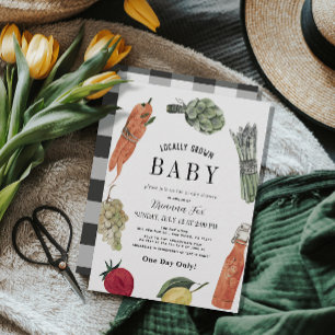 Lokaal geteelde Baby MarktBaby shower Kaart