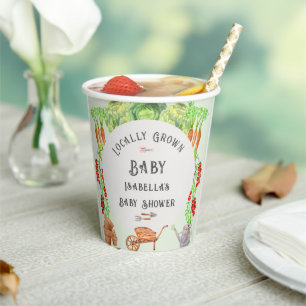 Lokaal geteelde Baby MarktBaby shower Papieren Bekers