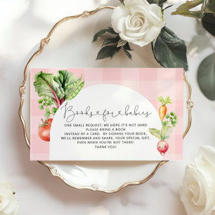 Lokaal geteelde baby roze boeken voor baby's informatiekaartje