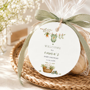 Lokaal Geteelde Baby Rustieke Konijn Bewerkbaar Bedankjes Labels