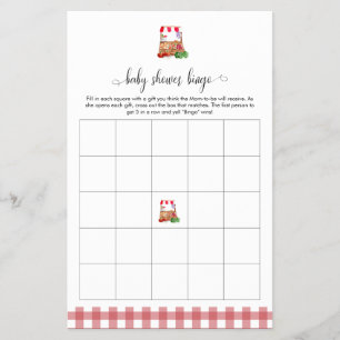 Lokaal Geteelde Baby Shower Bingo Game Markt Flyer