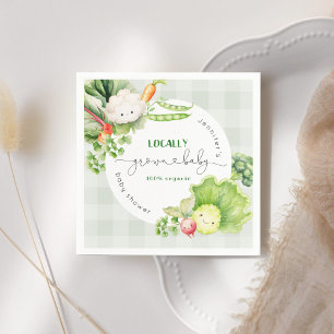 Lokaal geteelde baby shower Boeren markt Servet