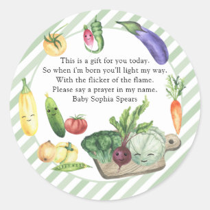 Lokaal geteelde baby shower - gebed ronde sticker