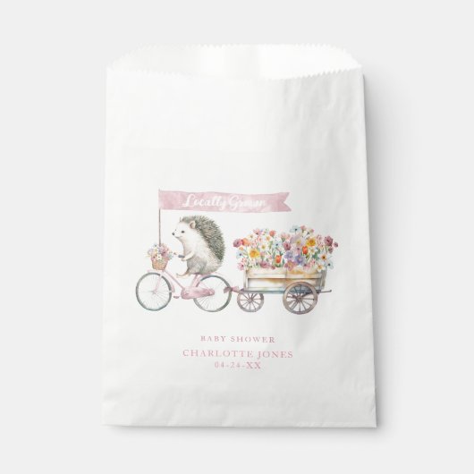 Lokaal geteelde Baby shower gunstzak – Bloemenhaag Bedankzakje (Voorkant)