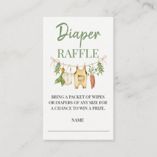 Lokaal Geteelde Baby Shower Luier Raffle Inzet Informatiekaartje