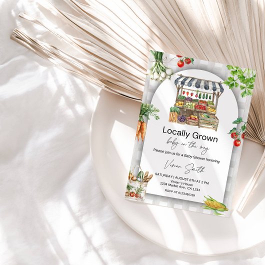 Lokaal Geteelde Baby Shower– Mooie Boerenkost Kaart