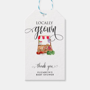 Lokaal Geteelde Baby Shower Wortels Dank je Cadeaulabel