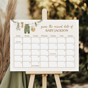 Lokaal geteelde Baby Vervaldatum Kalender Game Sig Poster