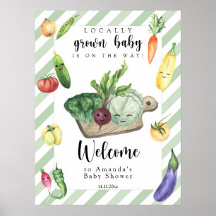 Lokaal geteelde Baby - welkom baby shower Poster