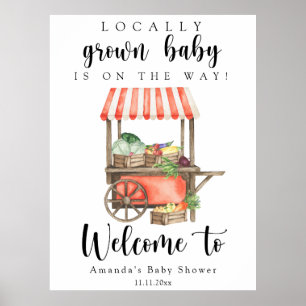Lokaal geteelde Baby - welkom baby shower Poster
