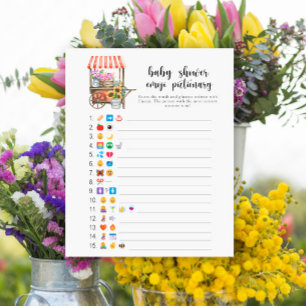 Lokaal geteelde bloemen Baby shower emoji Pictiona