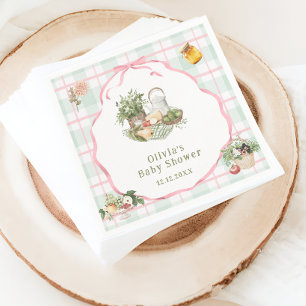 Lokaal geteelde boeren Market Girl Baby shower Servet