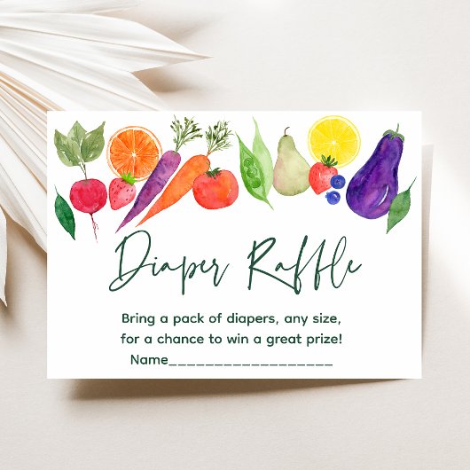 Lokaal geteelde boeren markt Baby luier rafel Informatiekaartje