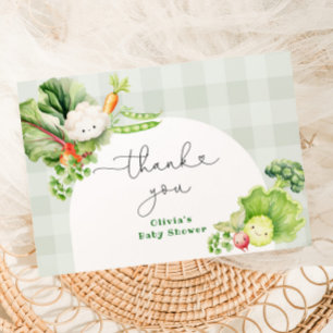 Lokaal geteelde Boeren markt baby shower dank u Bedankkaart