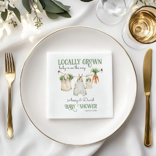 Lokaal geteelde boeren markt Boho Baby shower Servet