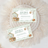 Lokaal geteelde boeren verkopen hoe groot haar bui informatiekaartje