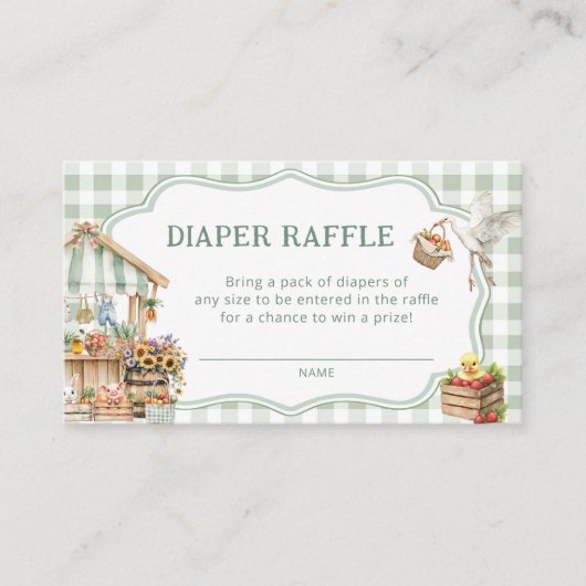 Lokaal geteelde boeren verkopen luierloten informatiekaartje (Voorkant)