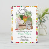 Lokaal Geteelde Boerenmarkt Baby Shower Kaart (Staand voorkant)