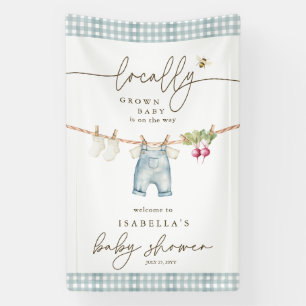 Lokaal Geteelde Boerenmarkt Baby Shower Welkom Spandoek