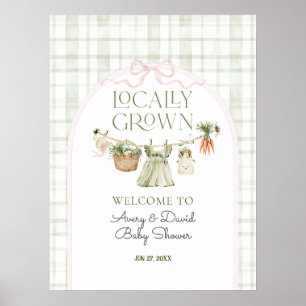 Lokaal Geteelde Boerenmarkt Meisje Baby Borrel Poster