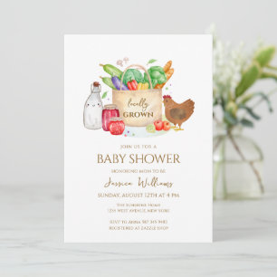 Lokaal geteelde Bundel Groenten Chic Baby Shower Kaart