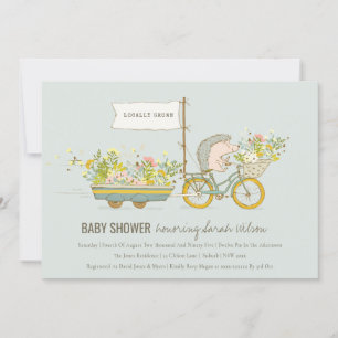 Lokaal geteelde egel-Baby shower uitnodigen Bedankkaart