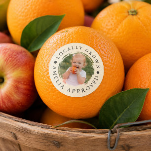 Lokaal Geteelde Foto Kinderverjaardagsfeestje Ronde Sticker