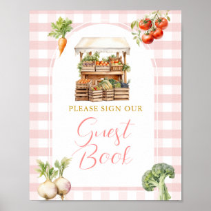 Lokaal geteelde Fresh Market Baby shower Guest Boo Poster