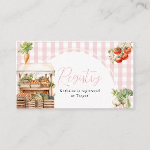 Lokaal geteelde Fresh Market Registry Kaart Gingha