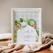 Lokaal geteelde groentekaarten en geschenkbordje poster