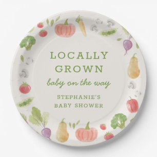 Lokaal Geteelde Groenten Baby Shower van de Boeren Papieren Bordje
