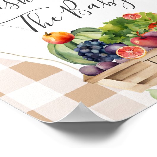 Lokaal geteelde groenten boer wenst voor Baby Poster (Hoek)