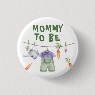 Lokaal geteelde groenten Mama in wording Ronde Button 3,2 Cm
