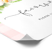 Lokaal geteelde groenten roze baby shower Favors Poster (Hoek)